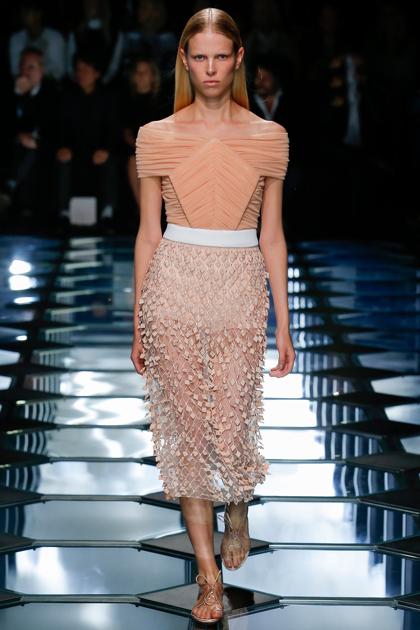 Balenciaga <br> S/S 2015 runway & campaign pleated bodice dress
