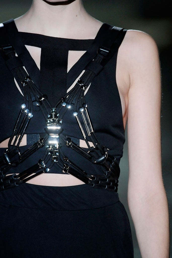 Gucci <br> S/S 2010 runway gown with cut-outs and chrome & crystal embellishment