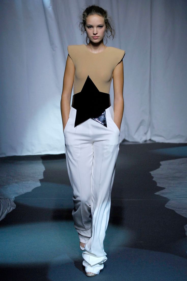 Maison Martin Margiela <br> S/S 2007 runway padded shoulder bodysuit