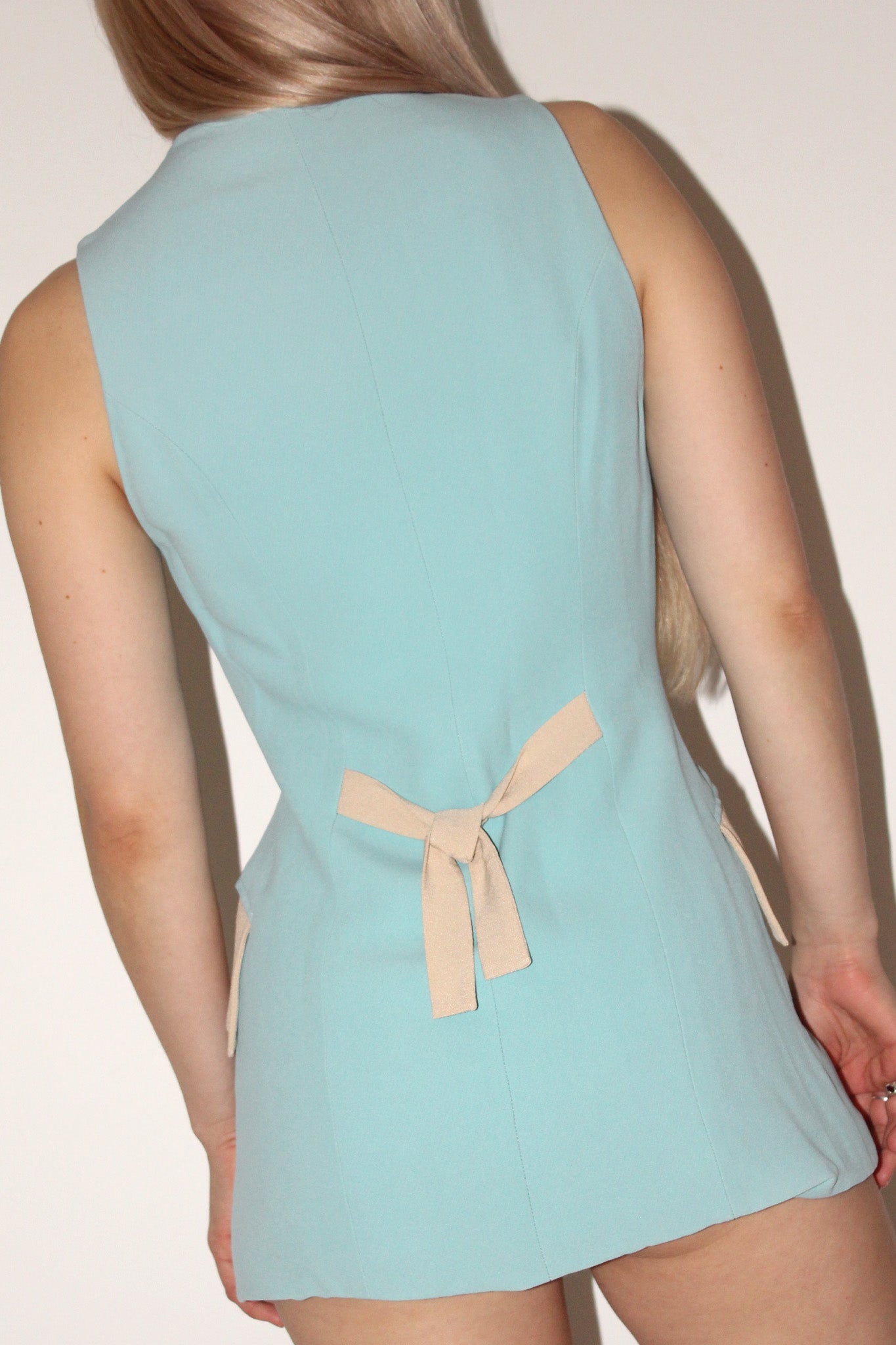 Moschino <br> 90's Cheap & Chic contrast trim tailored vest