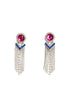 Vintage <br> 90's crystal fringe dangle earrings