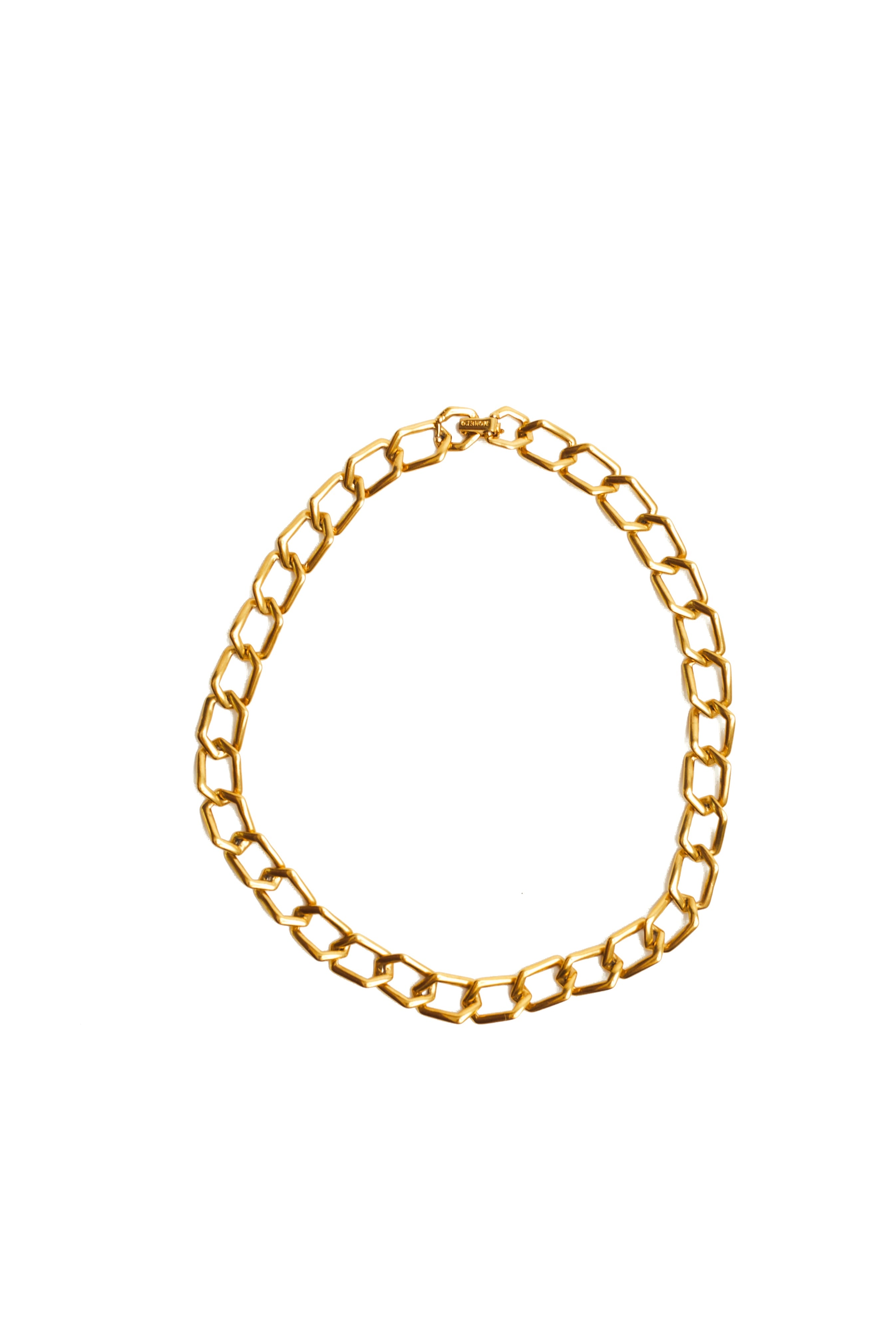 Monet <br> 80's gold plated chain link necklace