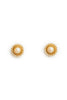 Givenchy <br> 70's/80's petite pearl & gold huggie earrings