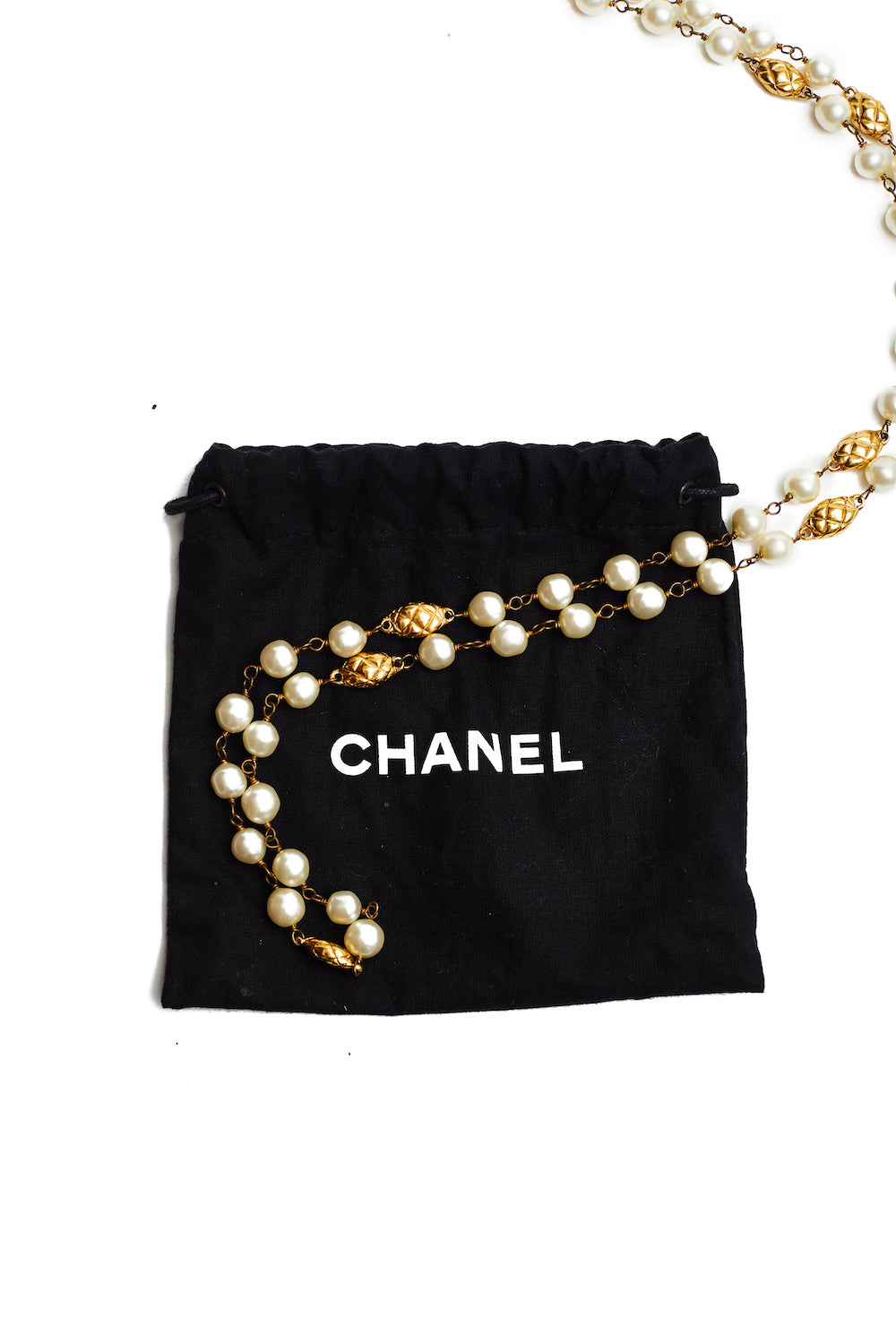 Chanel <br> 80's extra long gold medallion & Gripoix pearl sautoir necklace