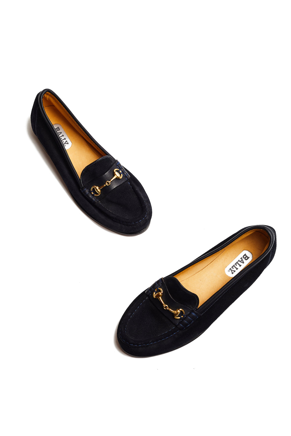 Bally <br> 80's suede loafers with gold horsebit detail