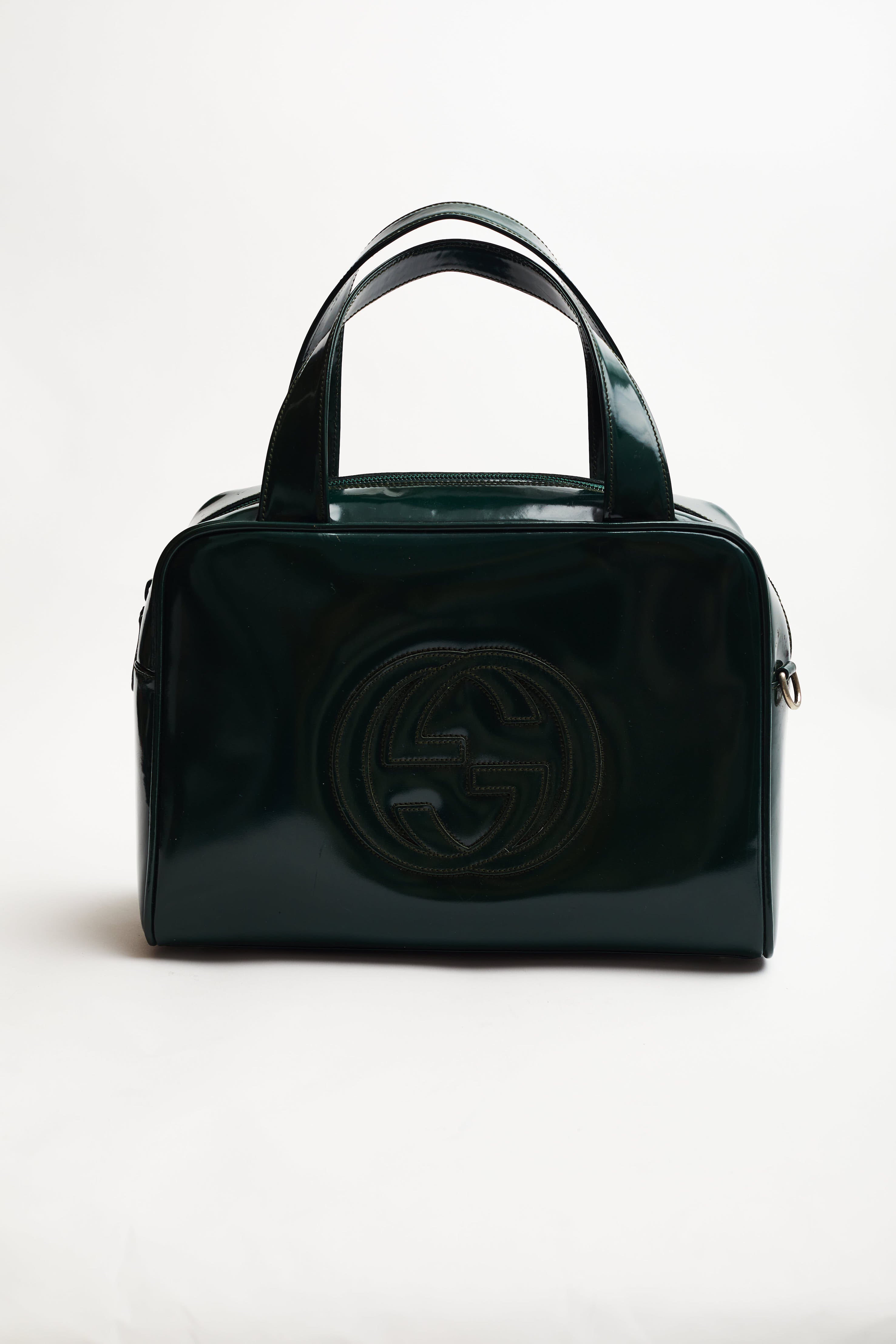 Gucci <br> 90's Gucci by Tom Ford two way patent leather logo bag