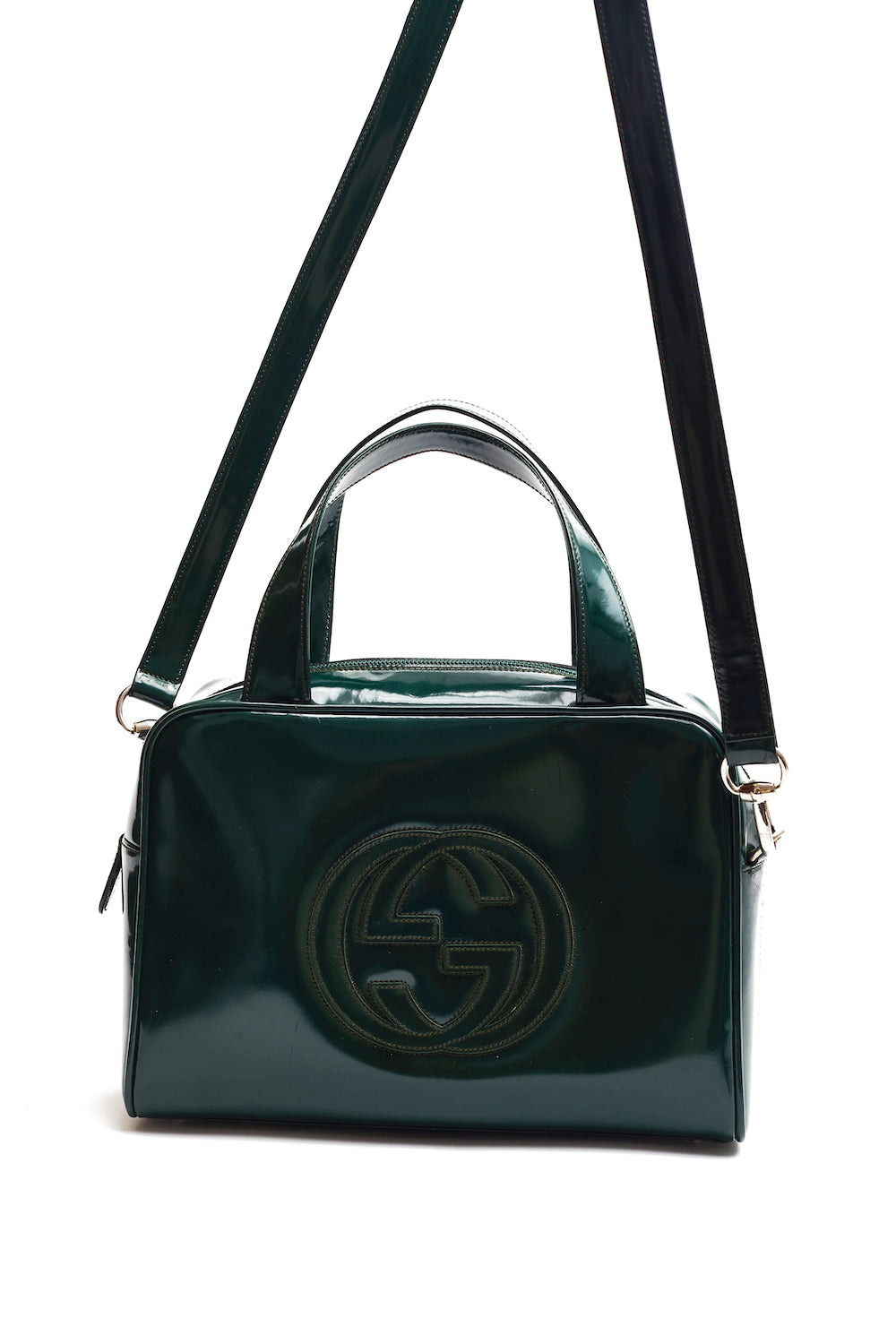 Gucci <br> 90's Gucci by Tom Ford two way patent leather logo bag