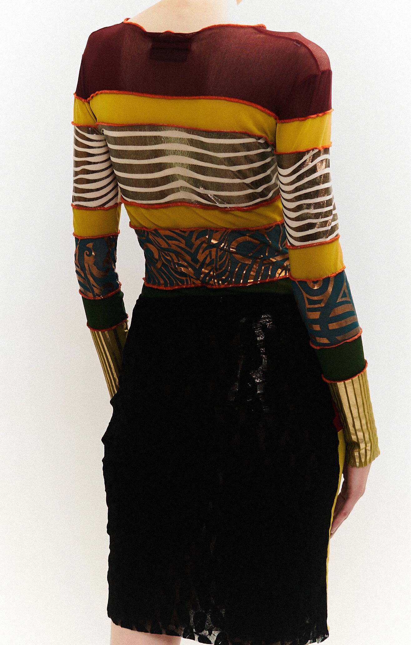 Jean Paul Gaultier <br> S/S 1996 Cyberbaba top & skirt ensemble