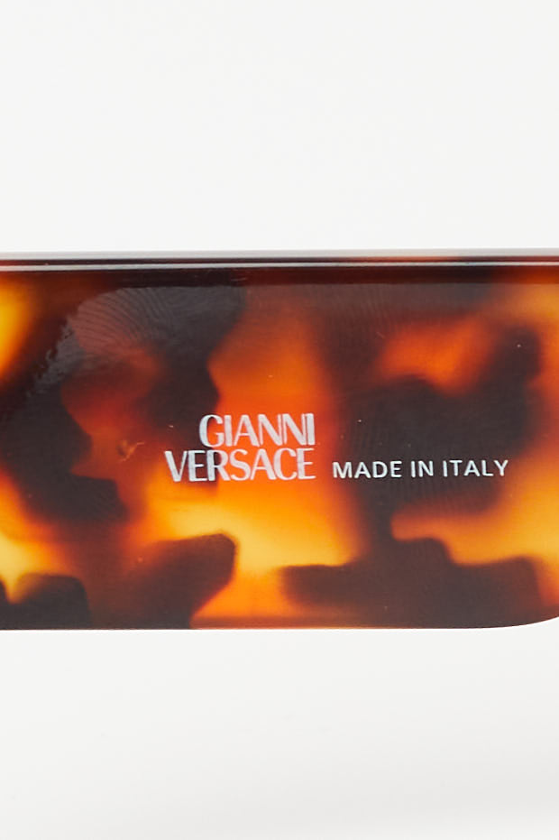 Gianni Versace <br> 90's tortoiseshell sunglasses with gold Medusa logos