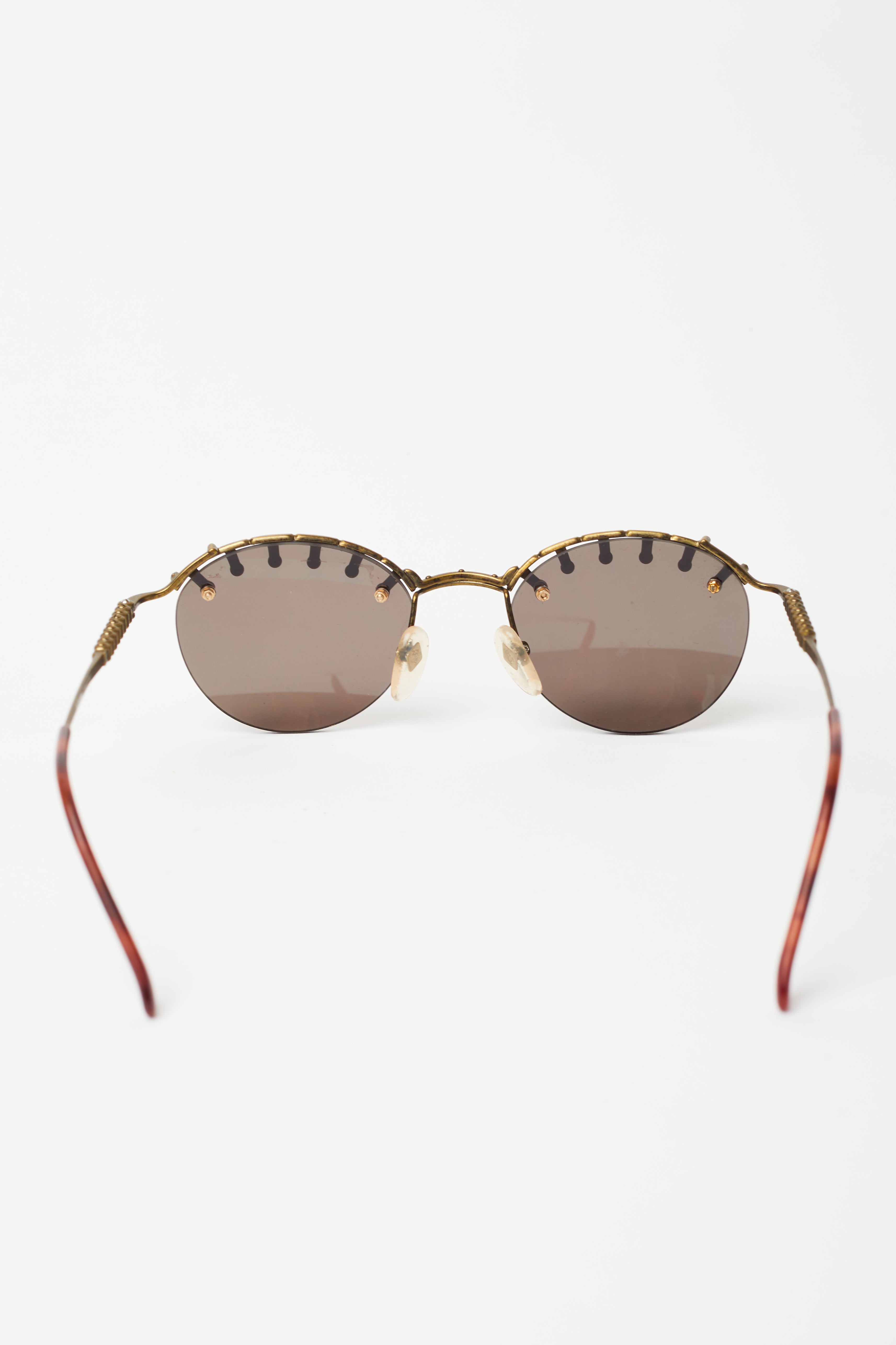 Jean Paul Gaultier <br> Deadstock 80's/90's metal frame rimless sunglasses