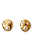 Chanel <br> S/S 1993 gold plated & Gripoix pearl earrings