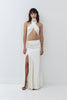 Jenny Bannister <br> 90's cross over front bias cut gown