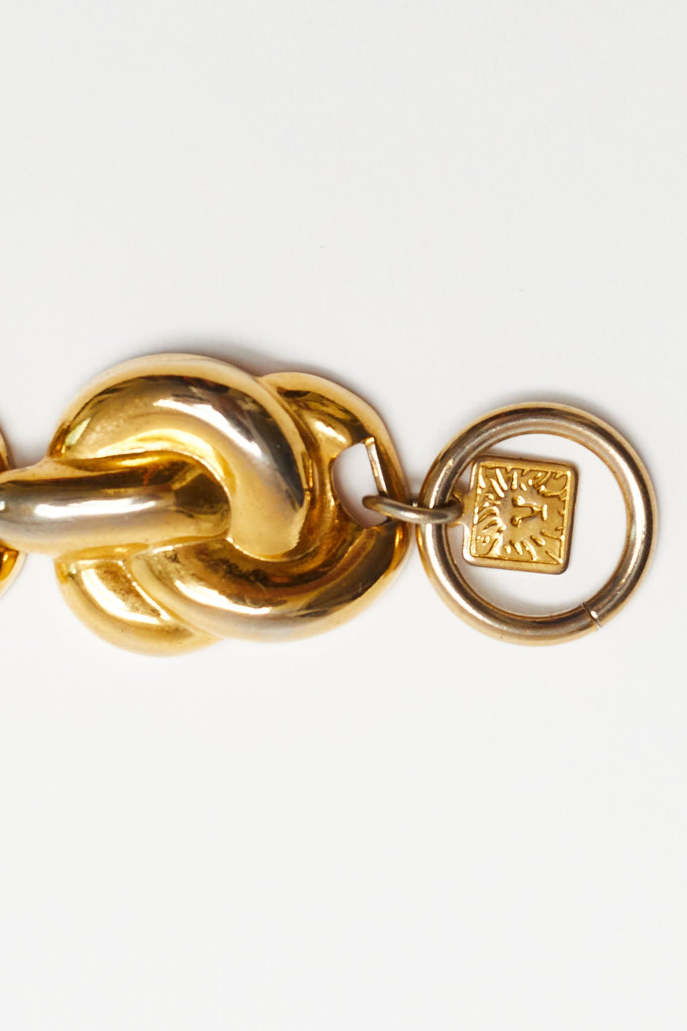 Anne Klein <br> 80's celtic knot link bracelet & earrings