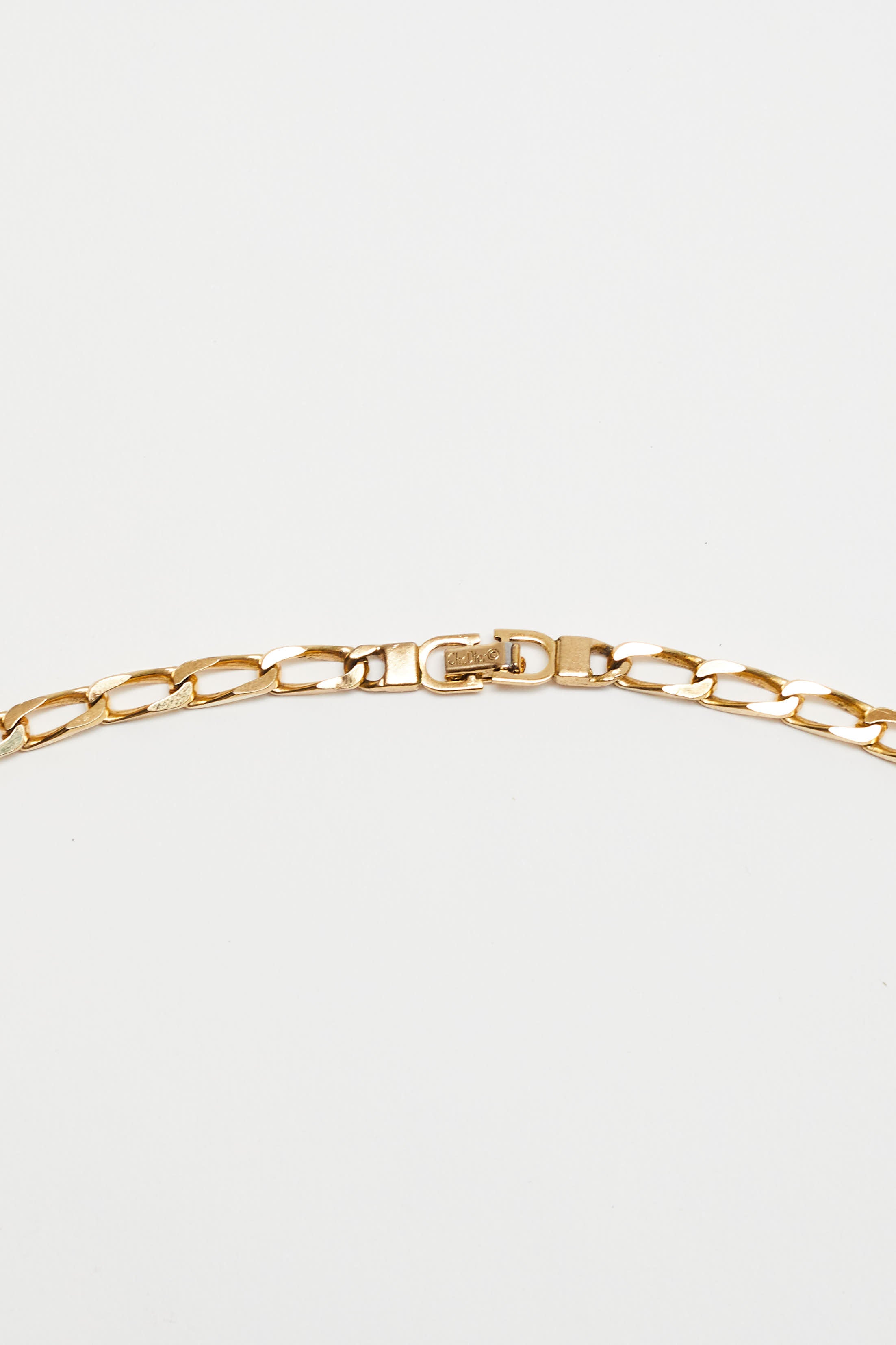 Christian Dior <br> 70's extra long gold plated chain link necklace