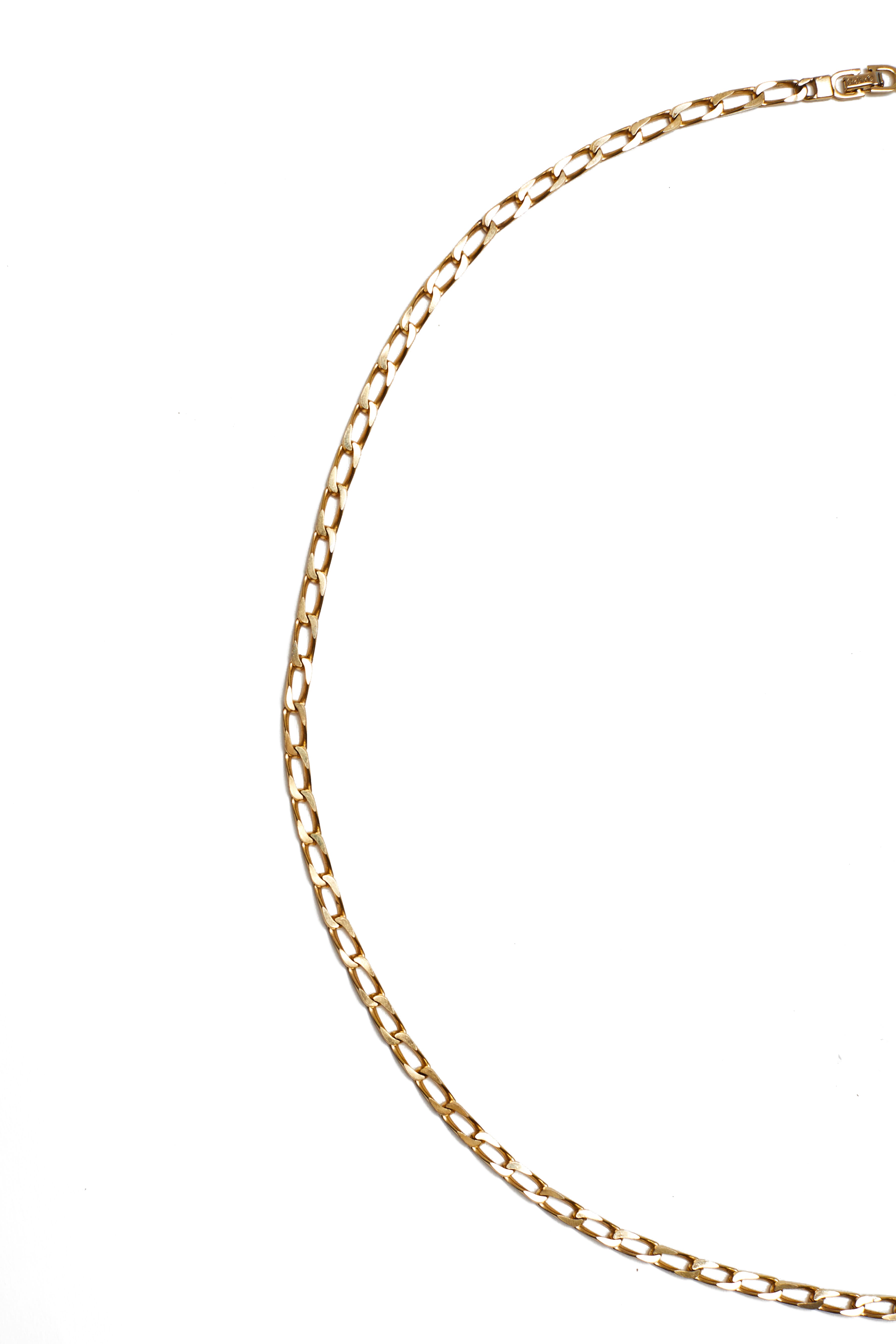 Christian Dior <br> 70's extra long gold plated chain link necklace