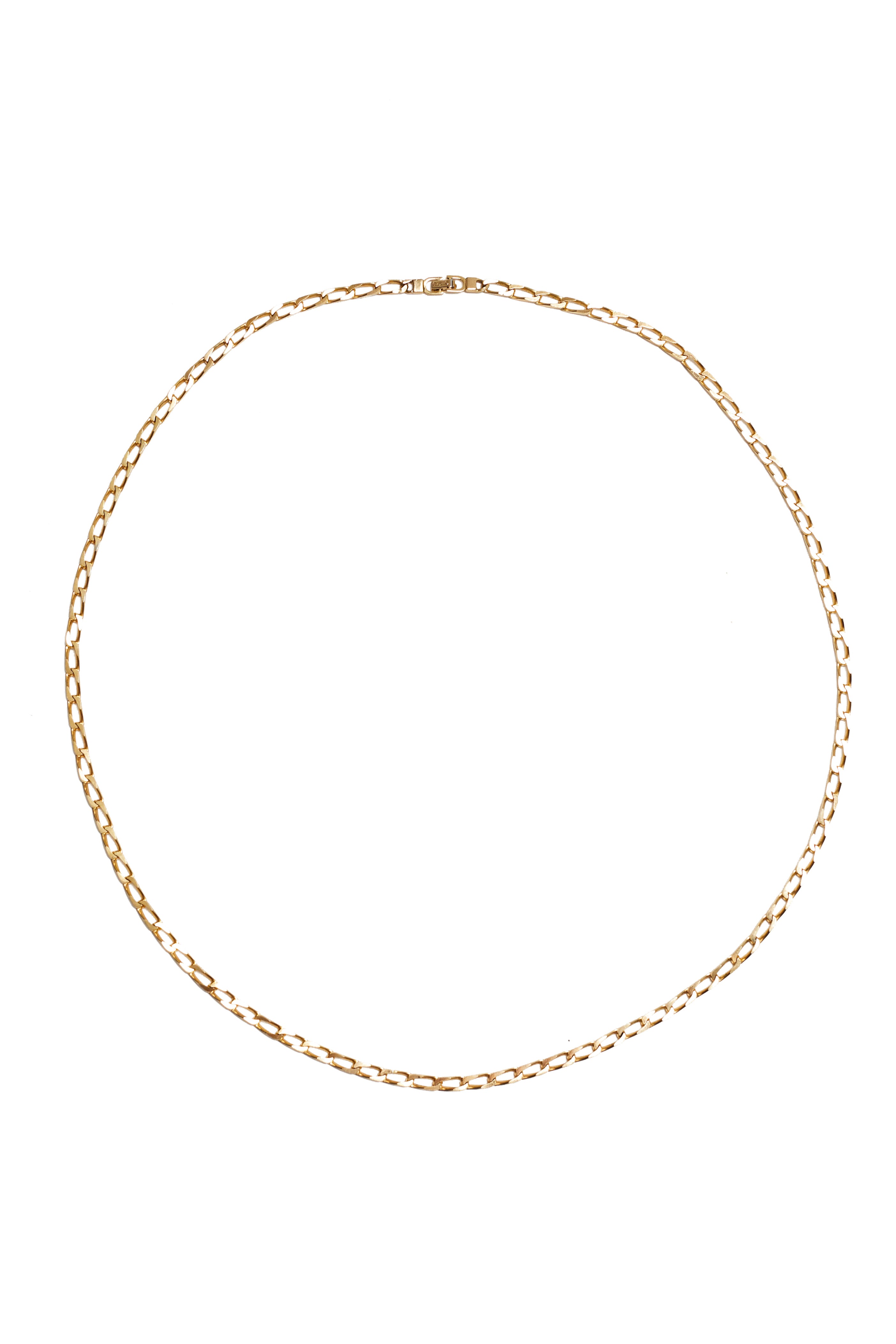 Christian Dior <br> 70's extra long gold plated chain link necklace
