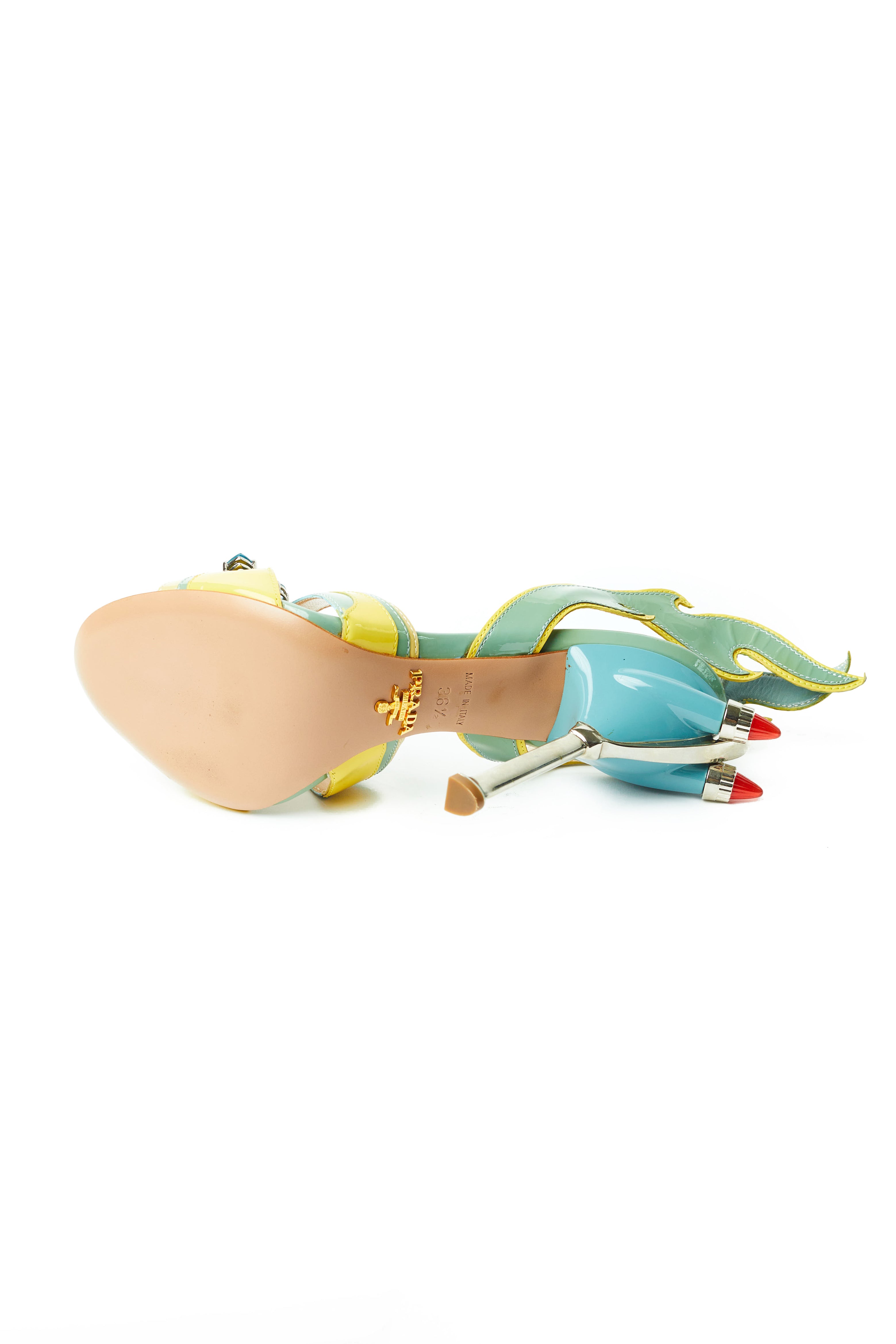 Prada <br> S/S 2012 jewelled patent leather hotrod heels