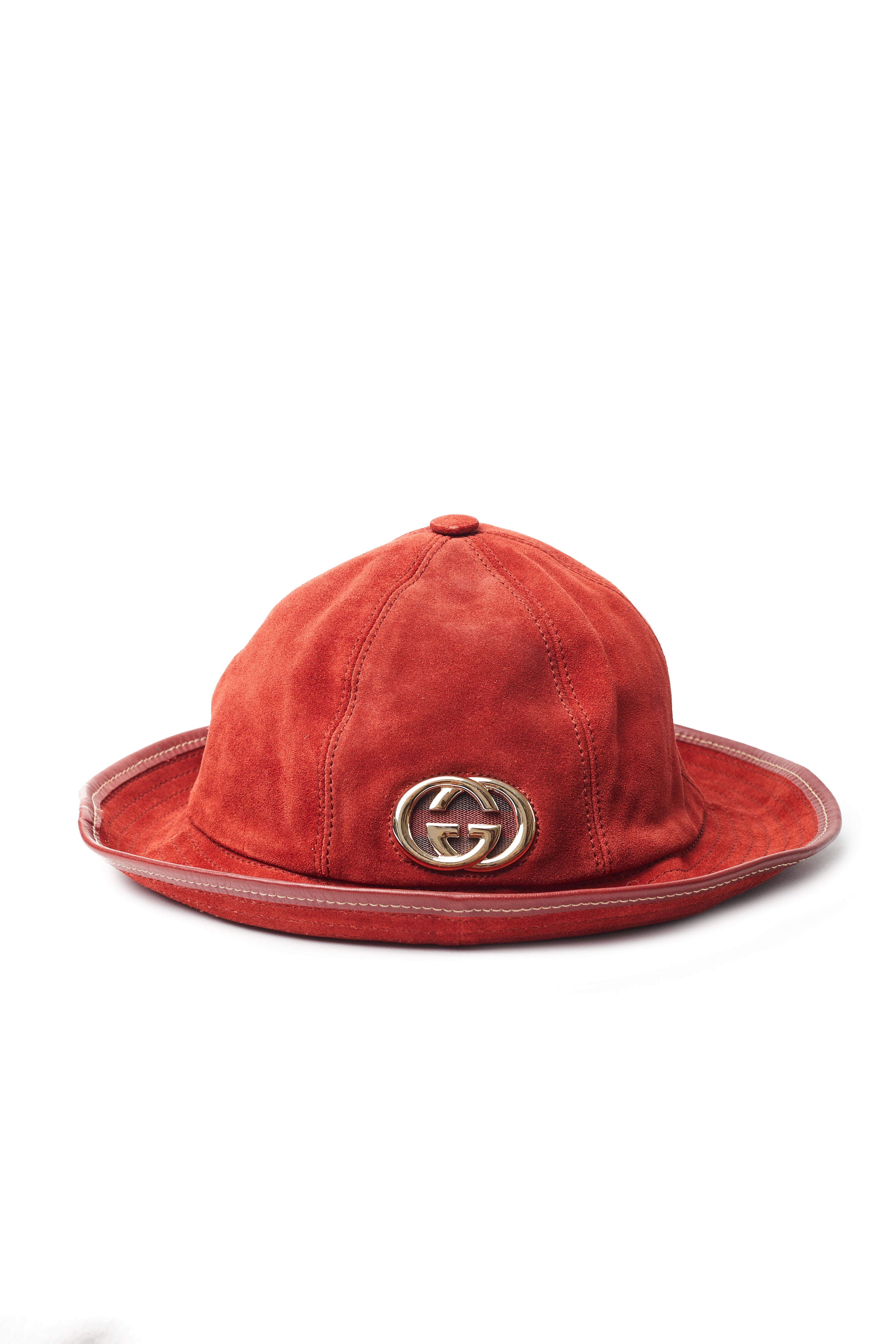 Gucci <br> Y2K suede logo bucket hat