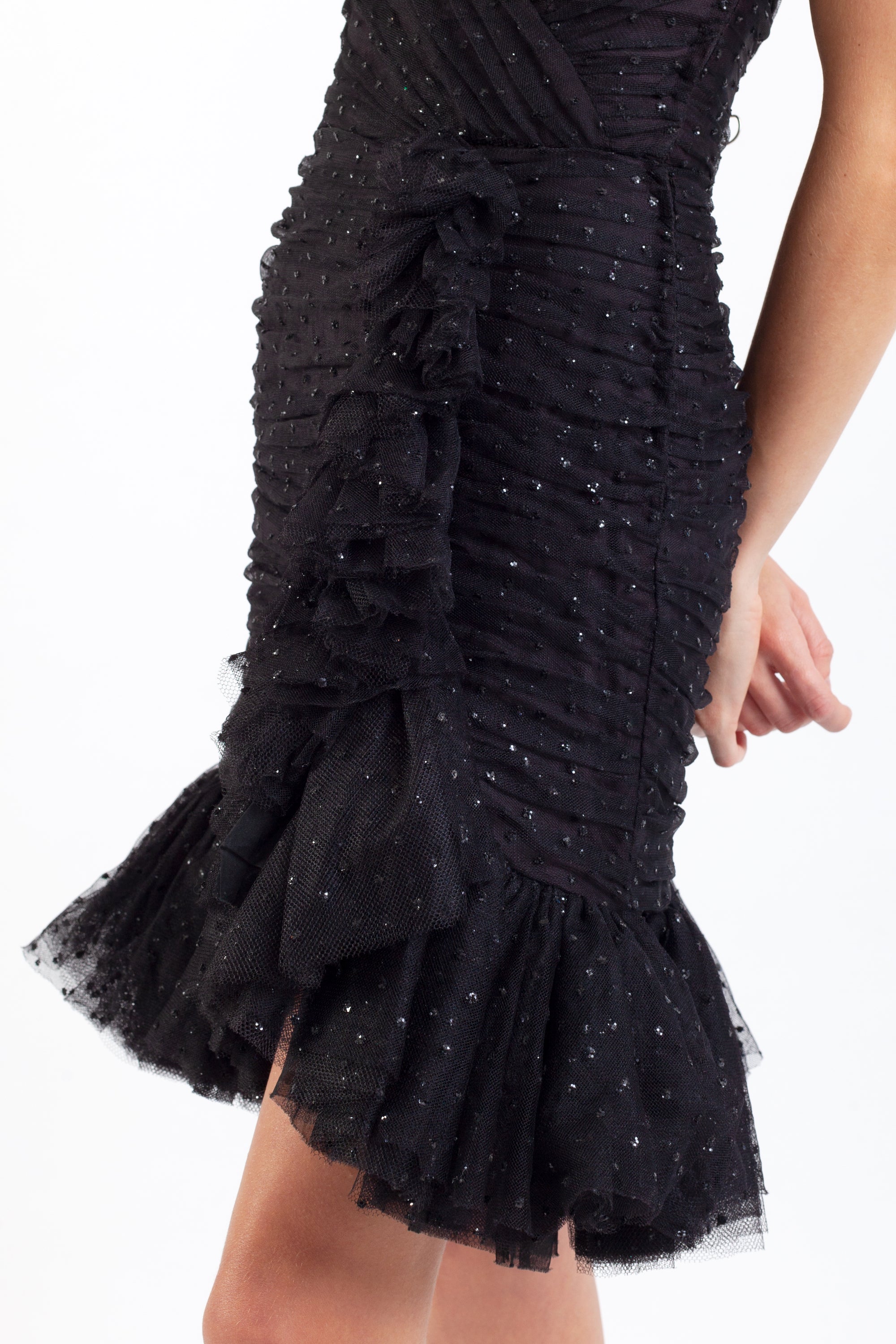 Lorcan Mullany <br> 80's strapless glitter tulle party dress