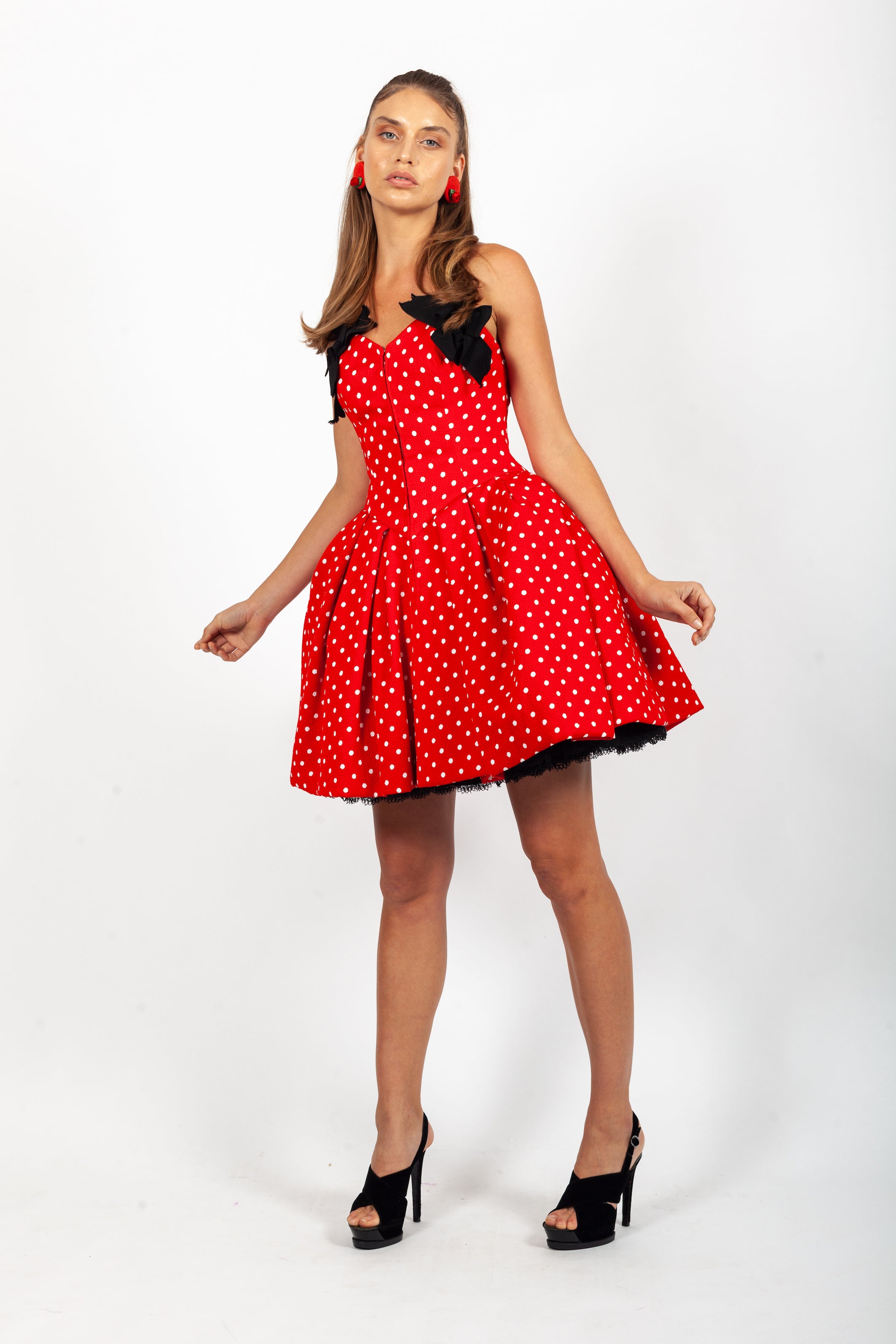 Christian Lacroix <br> S/S 1988 Luxe collection polka dot pouff dress