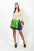 Versace <br> Versus by Gianni Versace pleated silk colourblock skirt