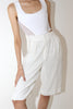 Krizia <br> 80's white sequin bermuda shorts