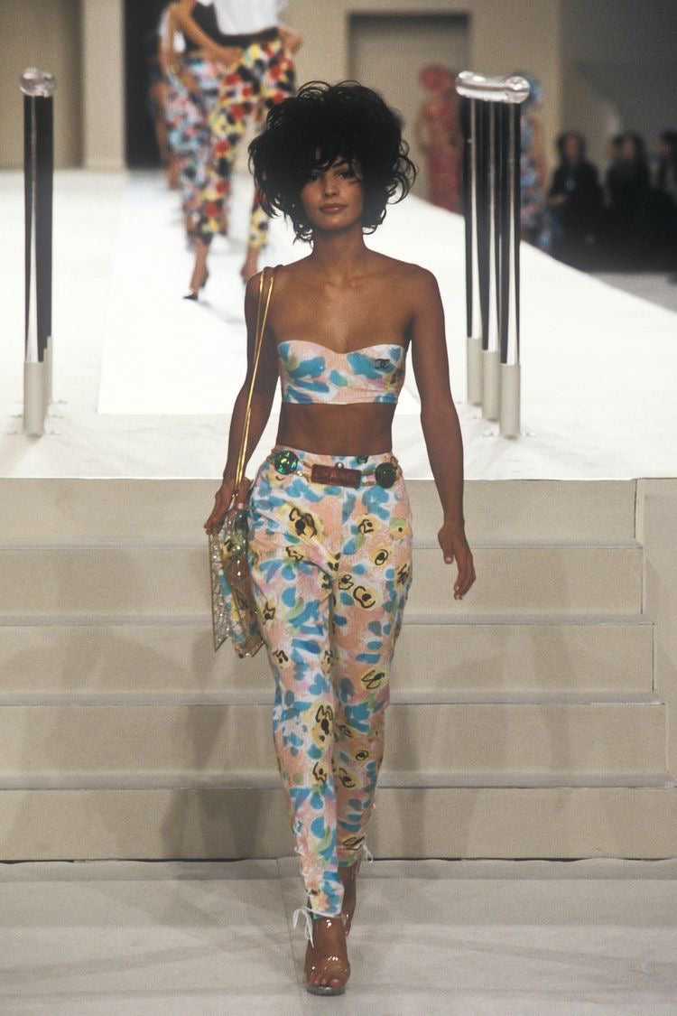 Chanel <br> S/S 1997 runway logo print dress