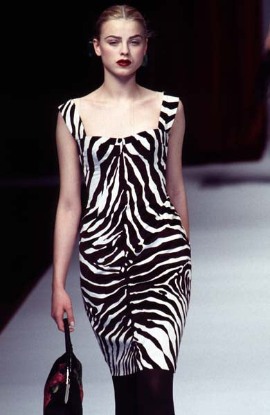 Dolce & Gabbana <br> F/W 1996 zebra print silk hotpants