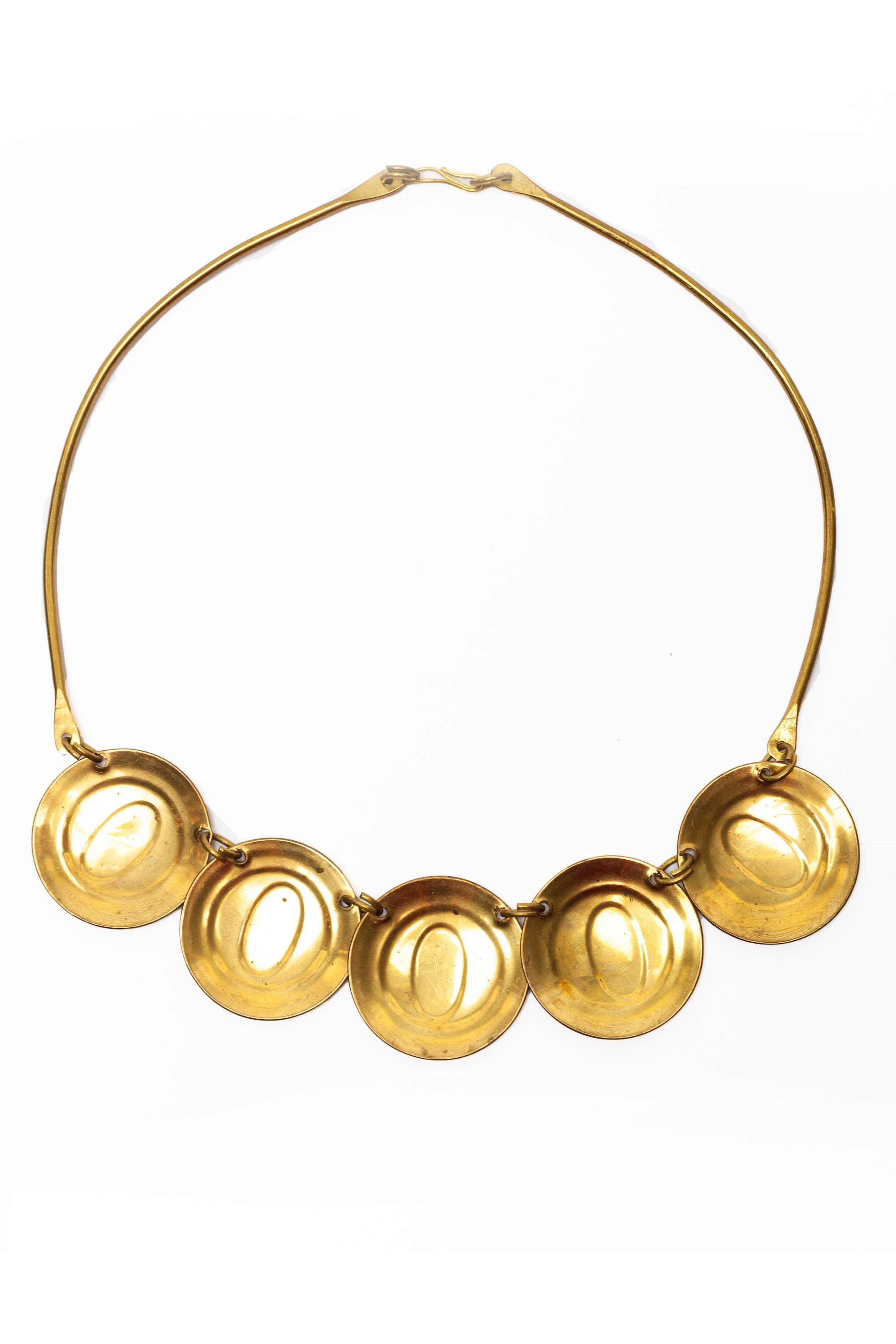 Vintage <br> 1960's/70's mexican brass metal choker necklace