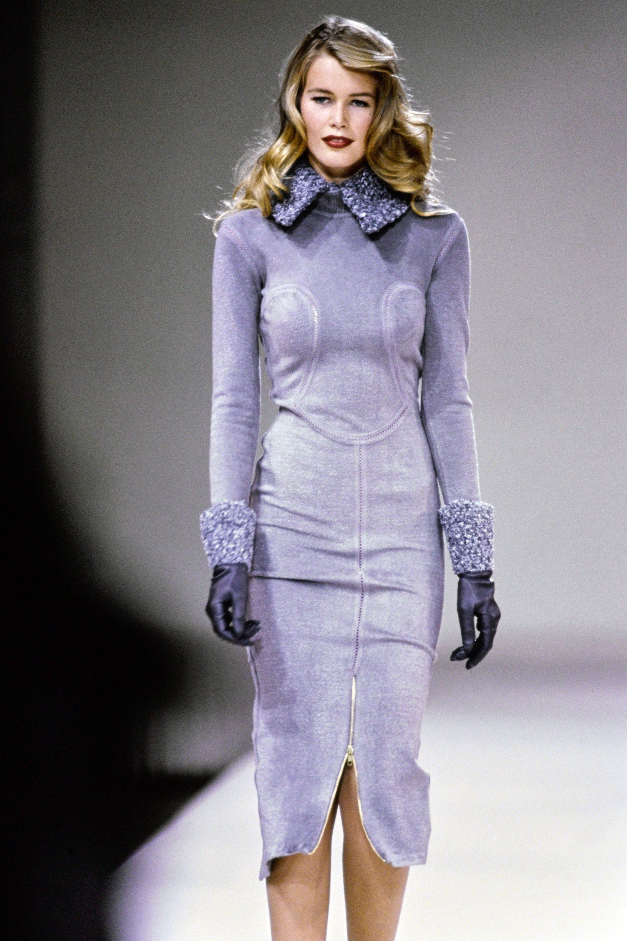 Alaïa <br> F/W 1991 runway body con dress with openwork detail