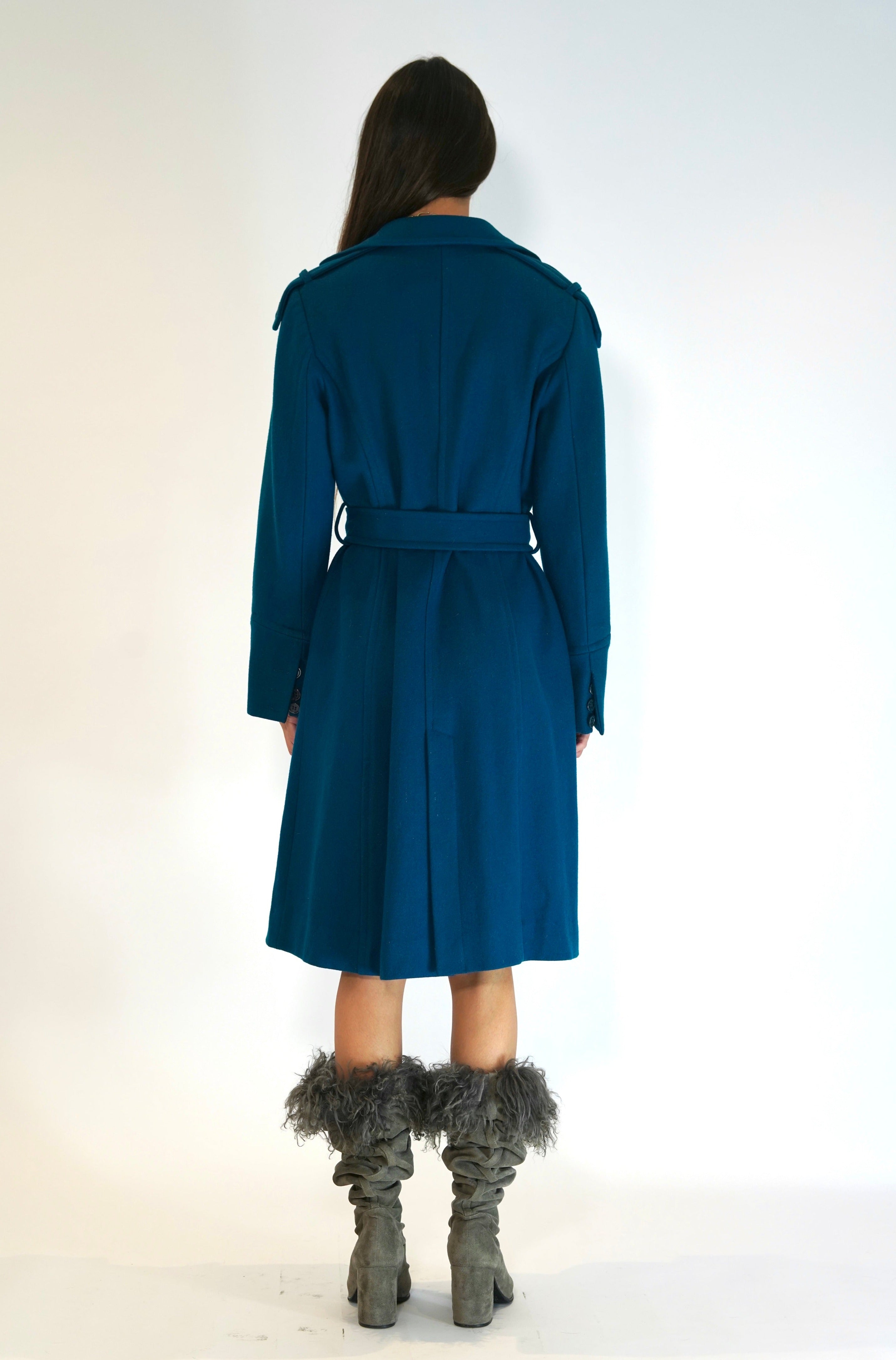 Moschino <br> 90's Cheap and Chic wool military trench coat