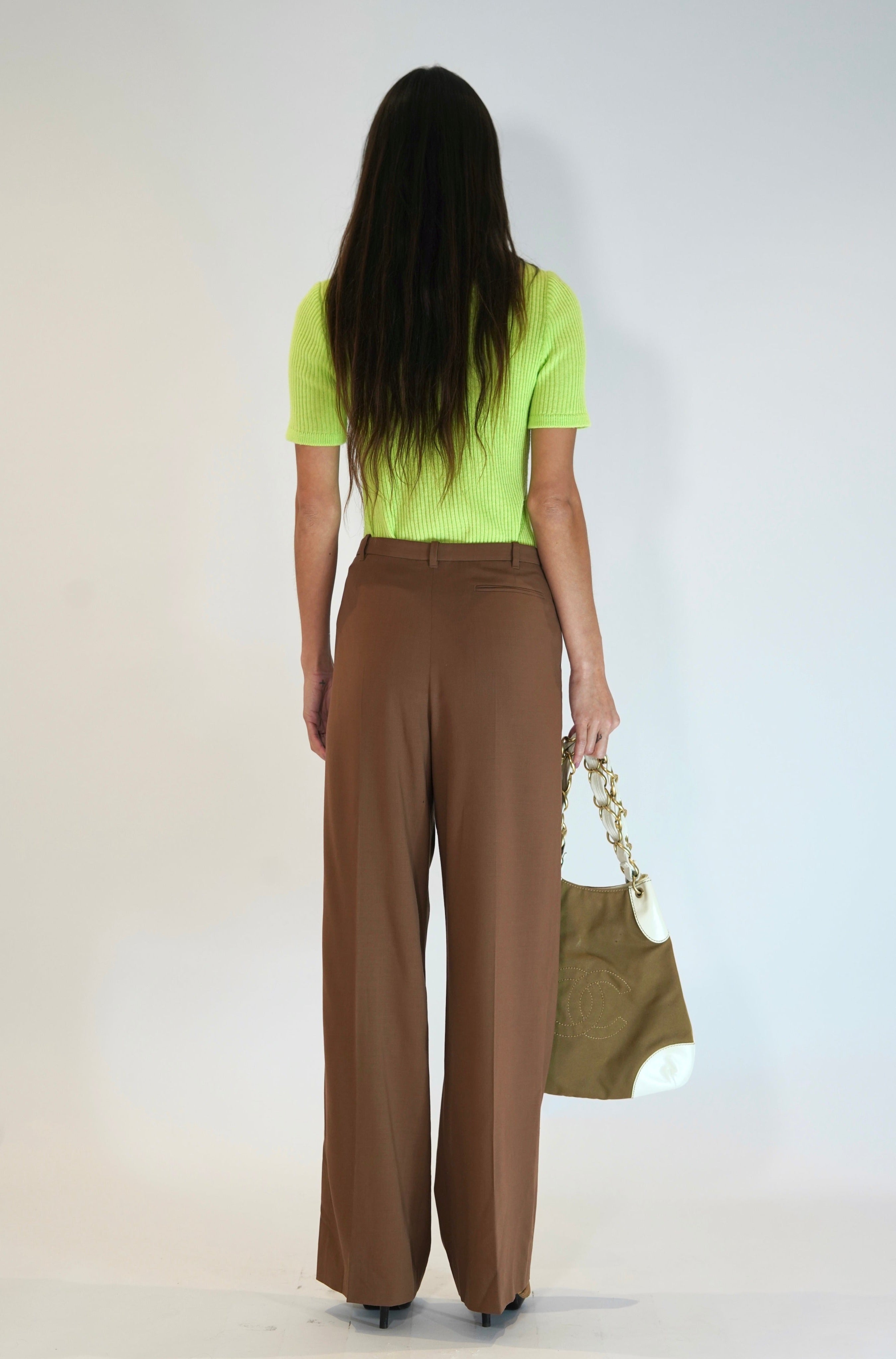 Hermes Paris <br> 80's/90's pure wool tailored trousers